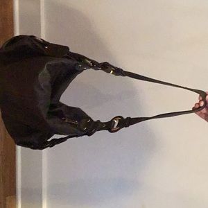 Badgley Mischka Leather Shoulder Bag - Brown